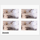 Sticker Rectangulaire Écorce de bouleau (Feuille)