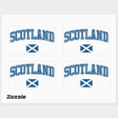 Sticker Rectangulaire Ecosse + Drapeau (Feuille)
