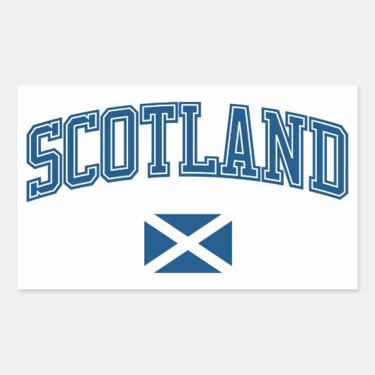 Sticker Rectangulaire Ecosse + Drapeau (Devant)