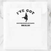 Sticker Rectangulaire Écosse Highland Dancing designs (Sac)