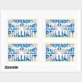 Sticker Rectangulaire Ecosse indépendante Pure, Morte, Brillante (Feuille)
