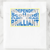 Sticker Rectangulaire Ecosse indépendante Pure, Morte, Brillante (Sac)