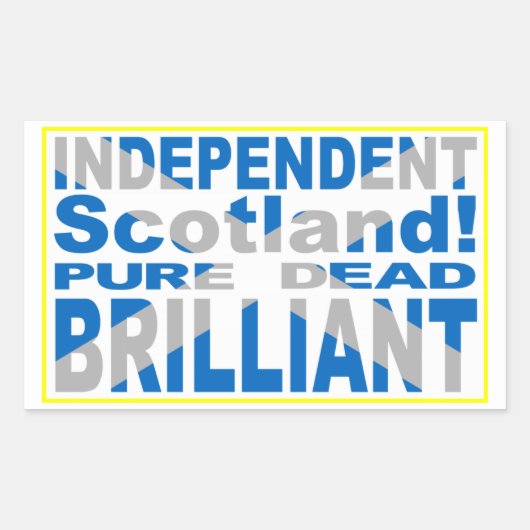 Sticker Rectangulaire Ecosse indépendante Pure, Morte, Brillante (Devant)