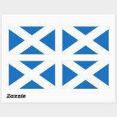 Sticker Rectangulaire Ecosse's Saltire, Drapeau écossais (couleur offici (Feuille)