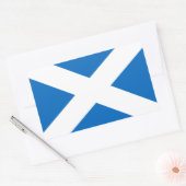 Sticker Rectangulaire Ecosse's Saltire, Drapeau écossais (couleur offici (Enveloppe)