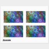 Sticker Rectangulaire Écran de ressort fractal (Feuille)