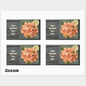 Sticker Rectangulaire Écrans de texte personnalisés (Feuille)