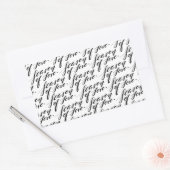 Sticker Rectangulaire écriture à la main saison de l'amour (Enveloppe)
