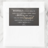 Sticker Rectangulaire Écriture de Noël - Matthieu 1:23 (Sac)