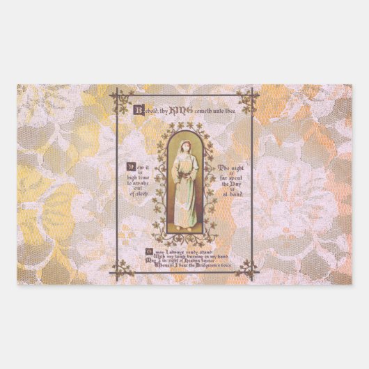 Sticker Rectangulaire Écriture Et Nonne (Devant)