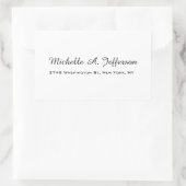 Sticker Rectangulaire Écriture manuscrite classique Blanc tendance créat (Sac)