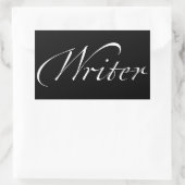Sticker Rectangulaire Écrivain (Sac)