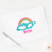 Sticker Rectangulaire Écrivain de nuages arc-en-ciel (Enveloppe)