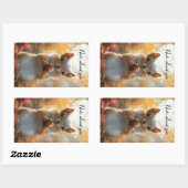 Sticker Rectangulaire Écureuil, fou de toi (Feuille)