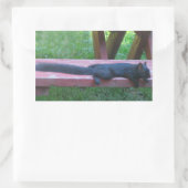 Sticker Rectangulaire Écureuil noir (Sac)