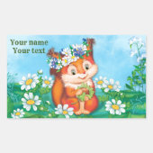 Sticker Rectangulaire écureuil orange (Devant)