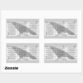 Sticker Rectangulaire Edgar Allan Poe Le Corbeau (Feuille)