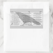 Sticker Rectangulaire Edgar Allan Poe Le Corbeau (Sac)