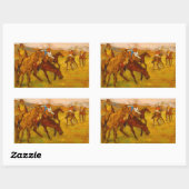 Sticker Rectangulaire Edgar Degas avant la course (Feuille)