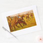 Sticker Rectangulaire Edgar Degas avant la course (Enveloppe)