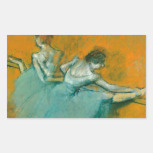 Sticker Rectangulaire Edgar Degas Danseuses à la barre Impression : Art