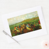 Sticker Rectangulaire Edgar Degas Équitation (Enveloppe)
