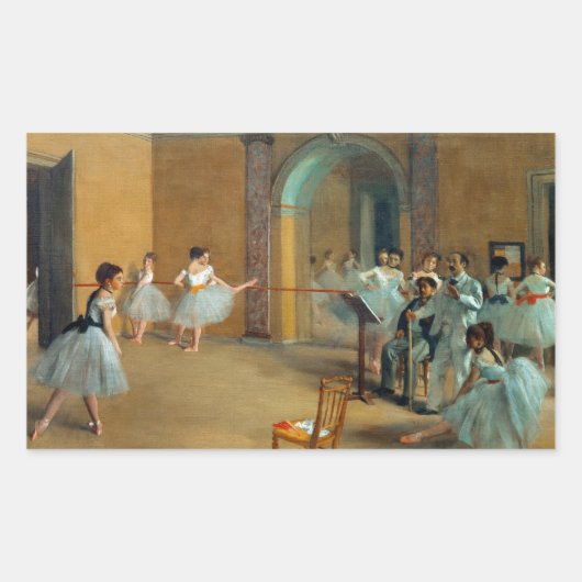 Sticker Rectangulaire Edgar Degas Le Foyer de la Danse à l'Opéra (Devant)