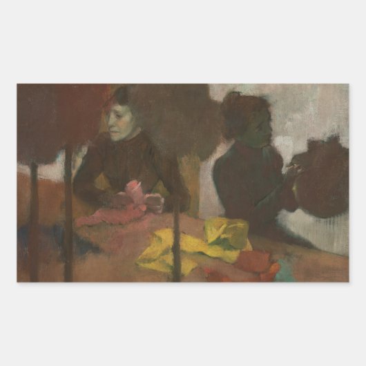 Sticker Rectangulaire Edgar Degas - Les Milliners (Devant)