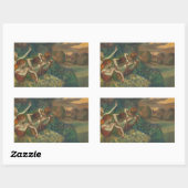 Sticker Rectangulaire Edgar Degas Quatre Danseurs Impressionniste (Feuille)