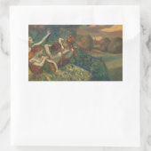 Sticker Rectangulaire Edgar Degas Quatre Danseurs Impressionniste (Sac)