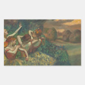 Sticker Rectangulaire Edgar Degas Quatre Danseurs Impressionniste (Devant)