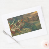 Sticker Rectangulaire Edgar Degas Quatre Danseurs Impressionniste (Enveloppe)