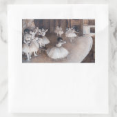 Sticker Rectangulaire Edgar Degas - Répétition de ballet sur scène (Sac)