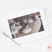 Sticker Rectangulaire Edgar Degas - Répétition de ballet sur scène (Enveloppe)