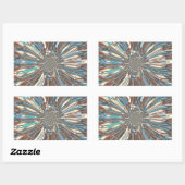 Sticker Rectangulaire Edgy African Urban Pop Art Conception optique Abst (Feuille)