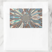 Sticker Rectangulaire Edgy African Urban Pop Art Conception optique Abst (Sac)