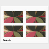 Sticker Rectangulaire Edgy Earth Kaleidoscope Art (Feuille)
