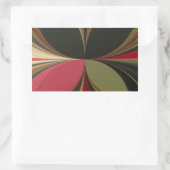 Sticker Rectangulaire Edgy Earth Kaleidoscope Art (Sac)