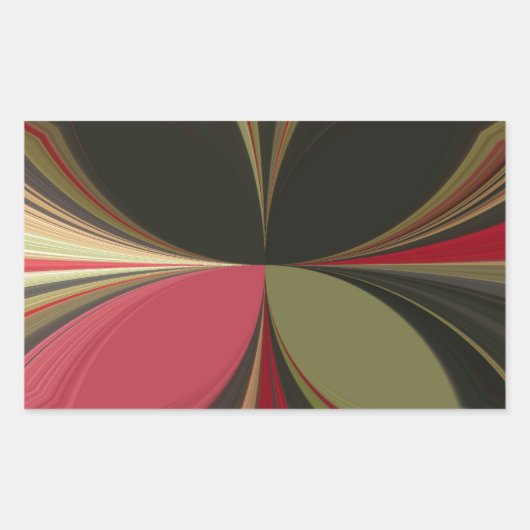 Sticker Rectangulaire Edgy Earth Kaleidoscope Art (Devant)