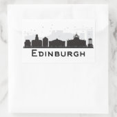 Sticker Rectangulaire Edimbourg Écosse | Skyline noir et blanc (Sac)