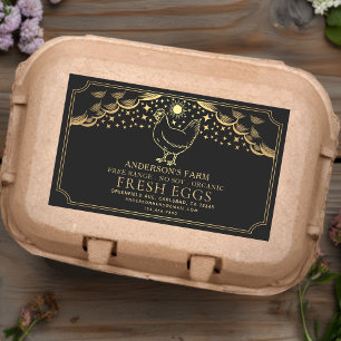 Sticker Rectangulaire Éditable Black Witchy Tarot OEufs Famille Étiquett