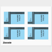 Sticker Rectangulaire Édition intérimaire Jouer script stylisé (Feuille)