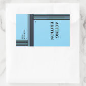 Sticker Rectangulaire Édition intérimaire Jouer script stylisé (Sac)