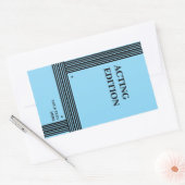 Sticker Rectangulaire Édition intérimaire Jouer script stylisé (Enveloppe)