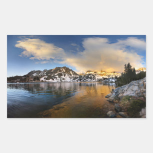 Sticker Rectangulaire Ediza Lake Sunset - Sierra Nevada Mounts