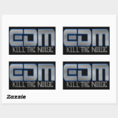 STICKER RECTANGULAIRE EDM ÉLIMINE LE BRUIT (Feuille)