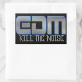 STICKER RECTANGULAIRE EDM ÉLIMINE LE BRUIT (Sac)