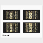 Sticker Rectangulaire Edmonton Ville du Canada Typographie Art (Feuille)