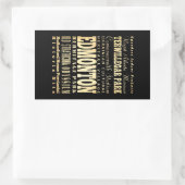 Sticker Rectangulaire Edmonton Ville du Canada Typographie Art (Sac)
