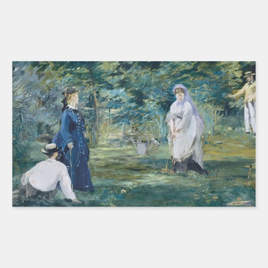 Sticker Rectangulaire Edouard Manet - Un jeu de Croquet (Devant)